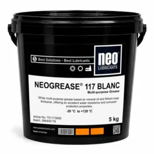 NEOGREASE 117 BLANC su, kir, toz ve yüksek nem bulunan ortamlarda kullanılan beyaz çok amaçlı gres