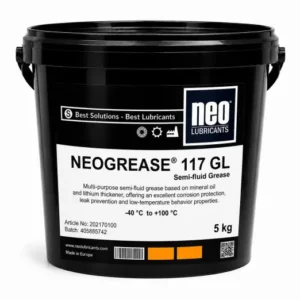 NEOGREASE 117 GL dişli kutuları ve merkezi yağlama sistemleri için yarı akışkan gres