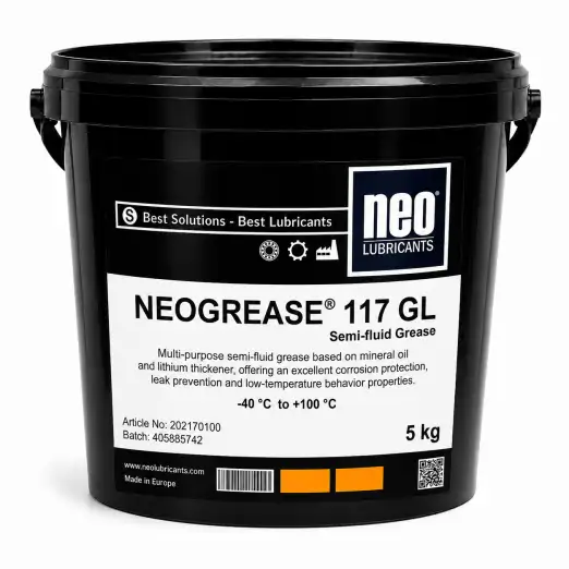 NEOGREASE® 117 GL 1 NEOGREASE 117 GL dişli kutuları ve merkezi yağlama sistemleri için yarı akışkan gres