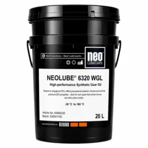 NEOLUBE 6320 WGL sonsuz dişli ve çelik bronz kombinasyonlu dişliler için sentetik PG dişli yağı